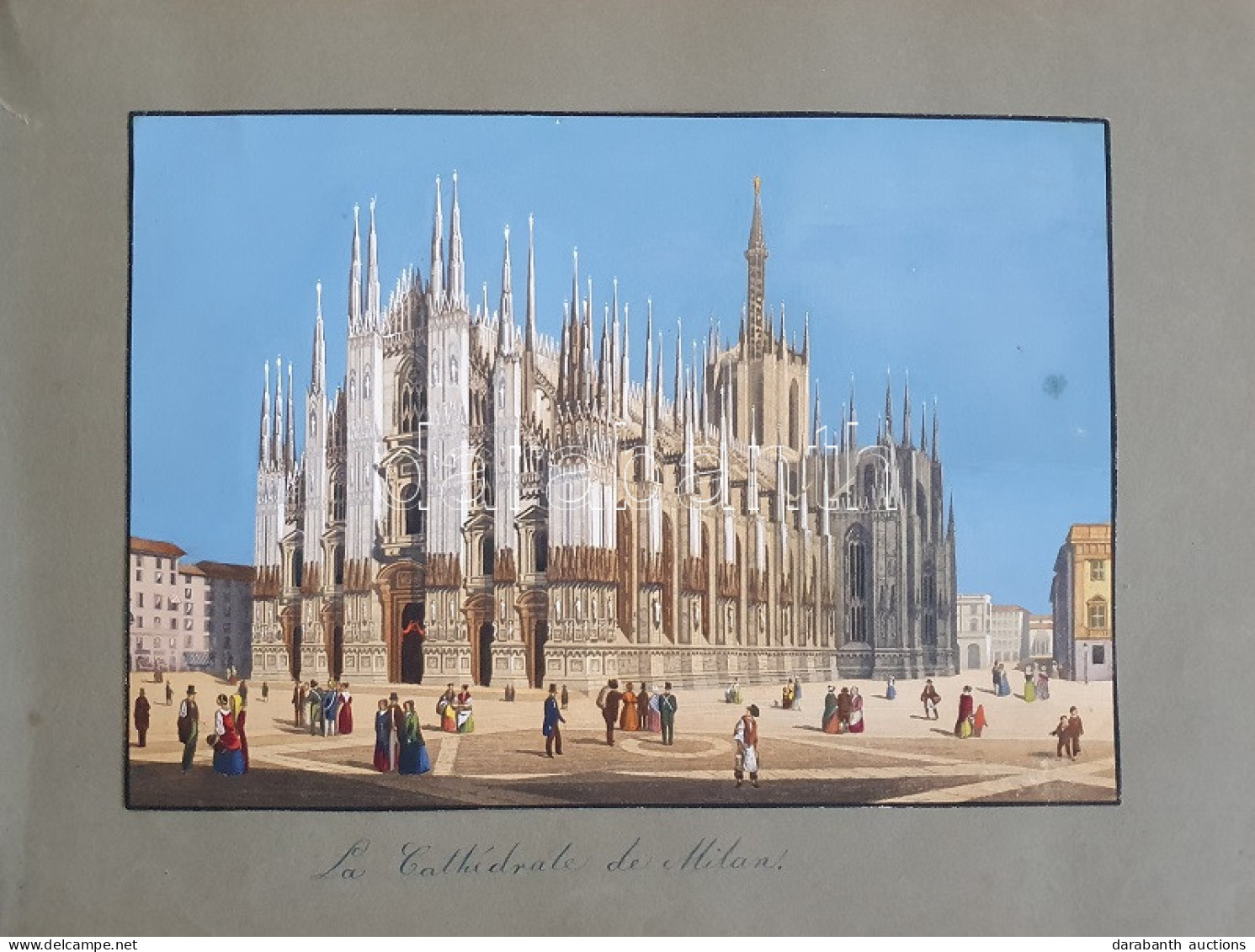 Album 1850-1870 Között, Milánó (Piazza Del Duomo) Gyönyörű Kézzel Színezett Látképével. - Egyedi összeállítású, Haránt A - Andere & Zonder Classificatie