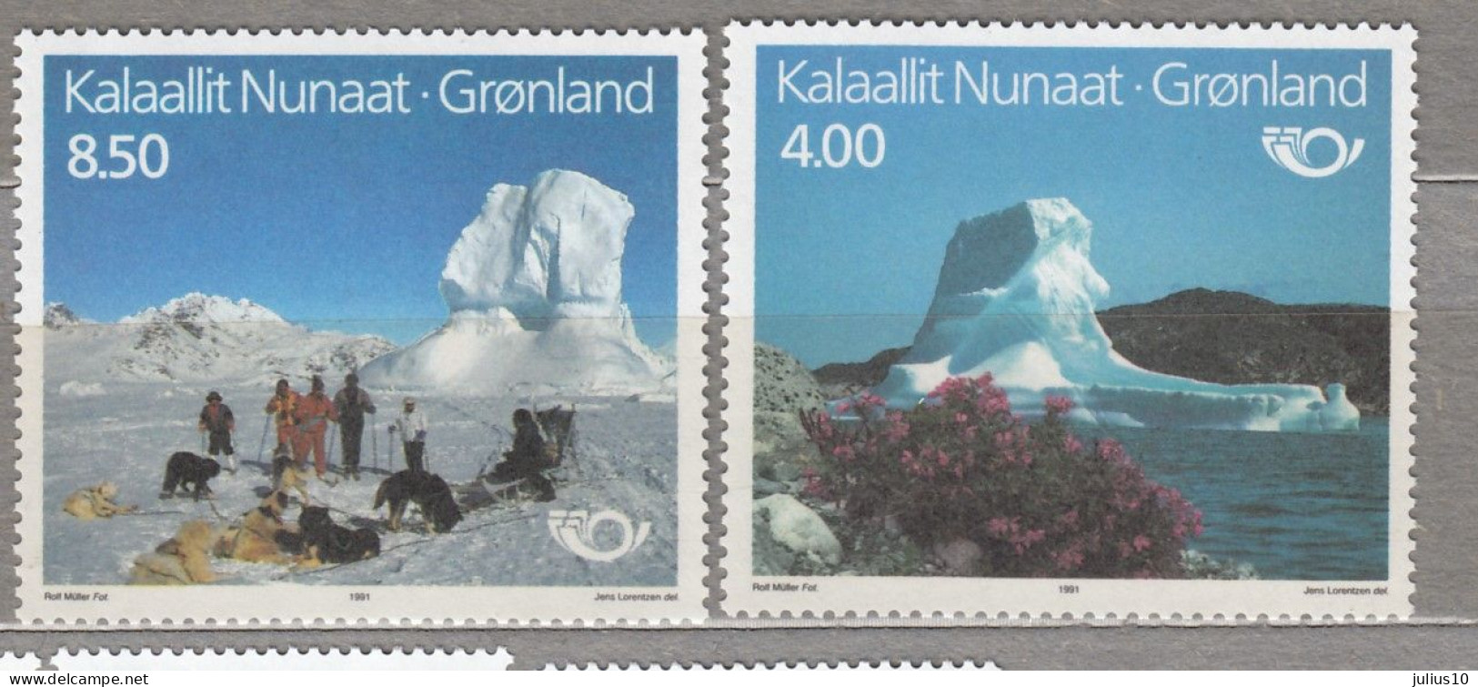 GREENLAND 1993 Post Horn Fauna Dogs Mi 234-235 MNH (**) #33993 - Ungebraucht