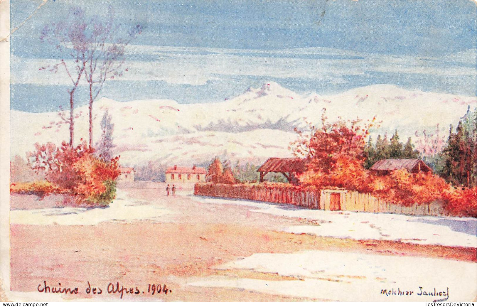 ILLUSTRATEUR - Chaîne Des Alpes - Melchior Jaubert - Carte Postale Ancienne - Other & Unclassified