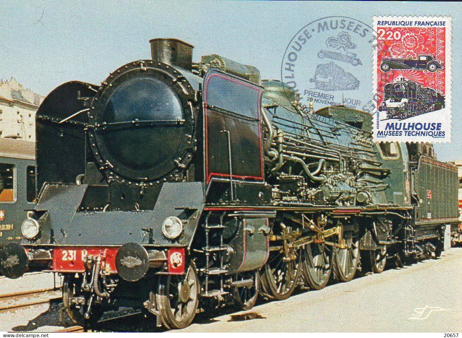 France 2450L Fdc Train, Automobile, Locomotive 5-231 H8 à Vapeur - Treinen