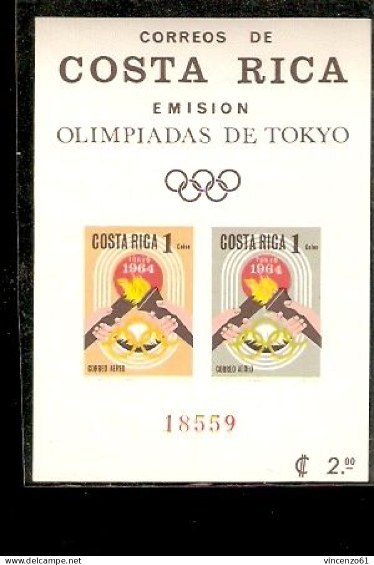 TOKYO OLIMPIC GAMES 1964 COSTA RICA - Estate 1964: Tokio