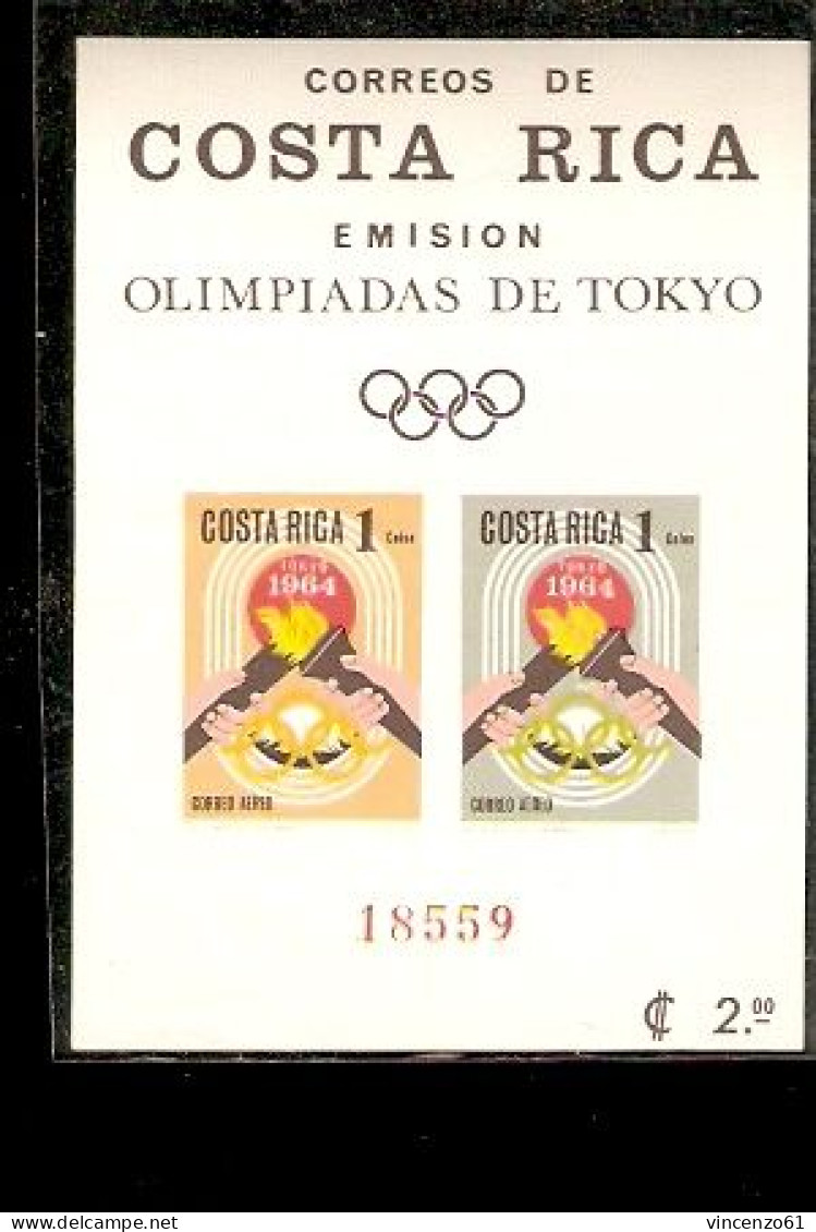 TOKYO OLIMPIC GAMES 1964 COSTA RICA - Verano 1964: Tokio