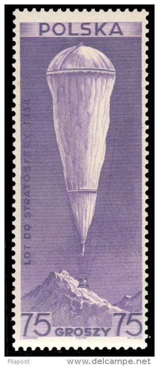 Poland 1938 Mi 392 Polish First Flight Into The Stratosphere 75 Gr The Star Of Poland  MNH** - Nuevos