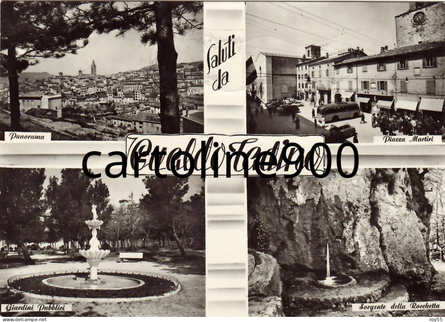 Umbria-perugia-gualdo Tadino Saluti Da Gualdo Tadino Vedute Animate Anni 50 - Autres & Non Classés