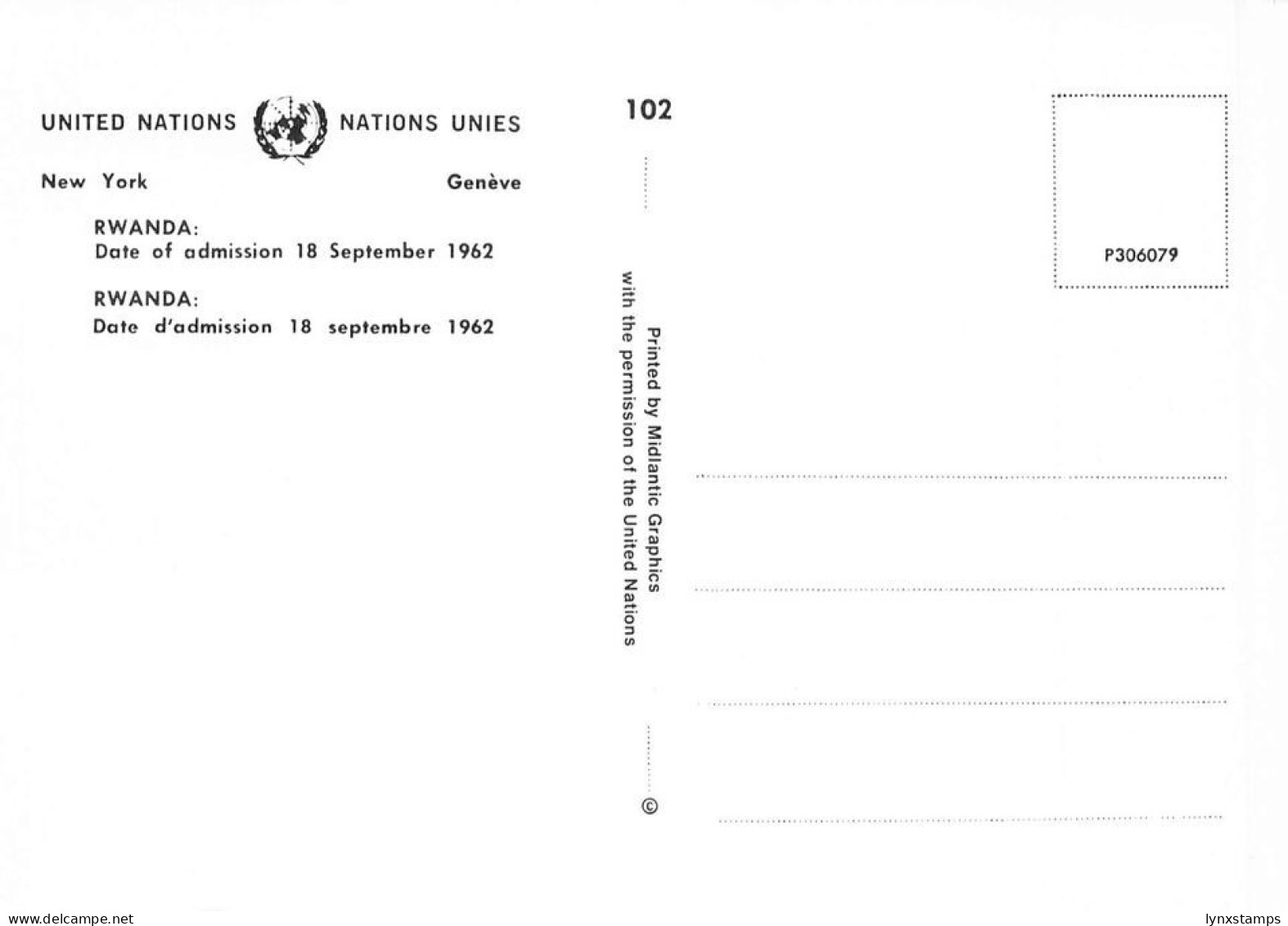 G024 United Nations 1980 Rwanda Flag Series Maxicard First Day Of Issue - Altri & Non Classificati