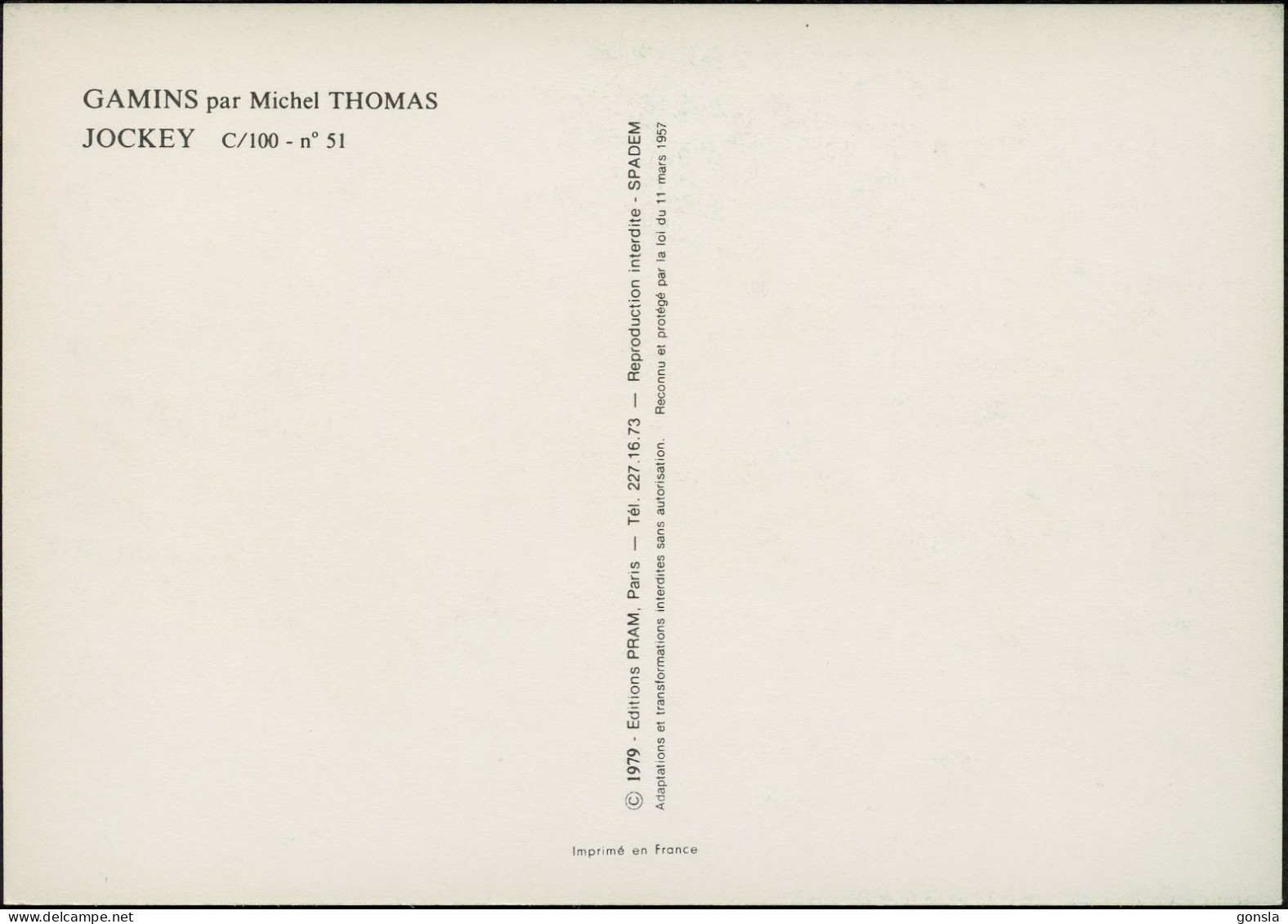 GAMINS 1979 "Michel Thomas" Lot De 4 Cartes Postales - Thomas