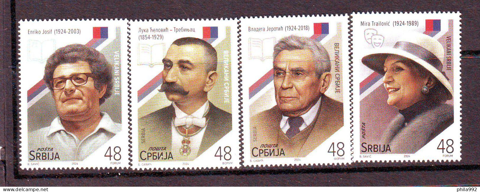 Serbia 2024 Giants Of Serbia (4) Josif, Celovic, Jerotic, Trailovic MNH - Serbia
