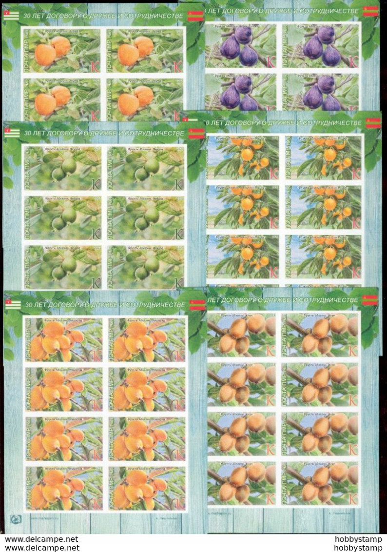 Label Transnistria 2023 Fruits Of Abkhazia 6 Sheetlets**MNH Imperforated - Viñetas De Fantasía