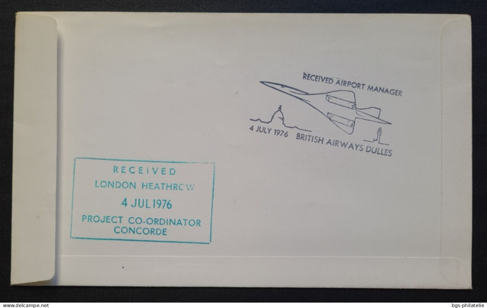 Concorde,  200eme Anniversaire De L'indépendance Le 4 /7/1976. - Concorde
