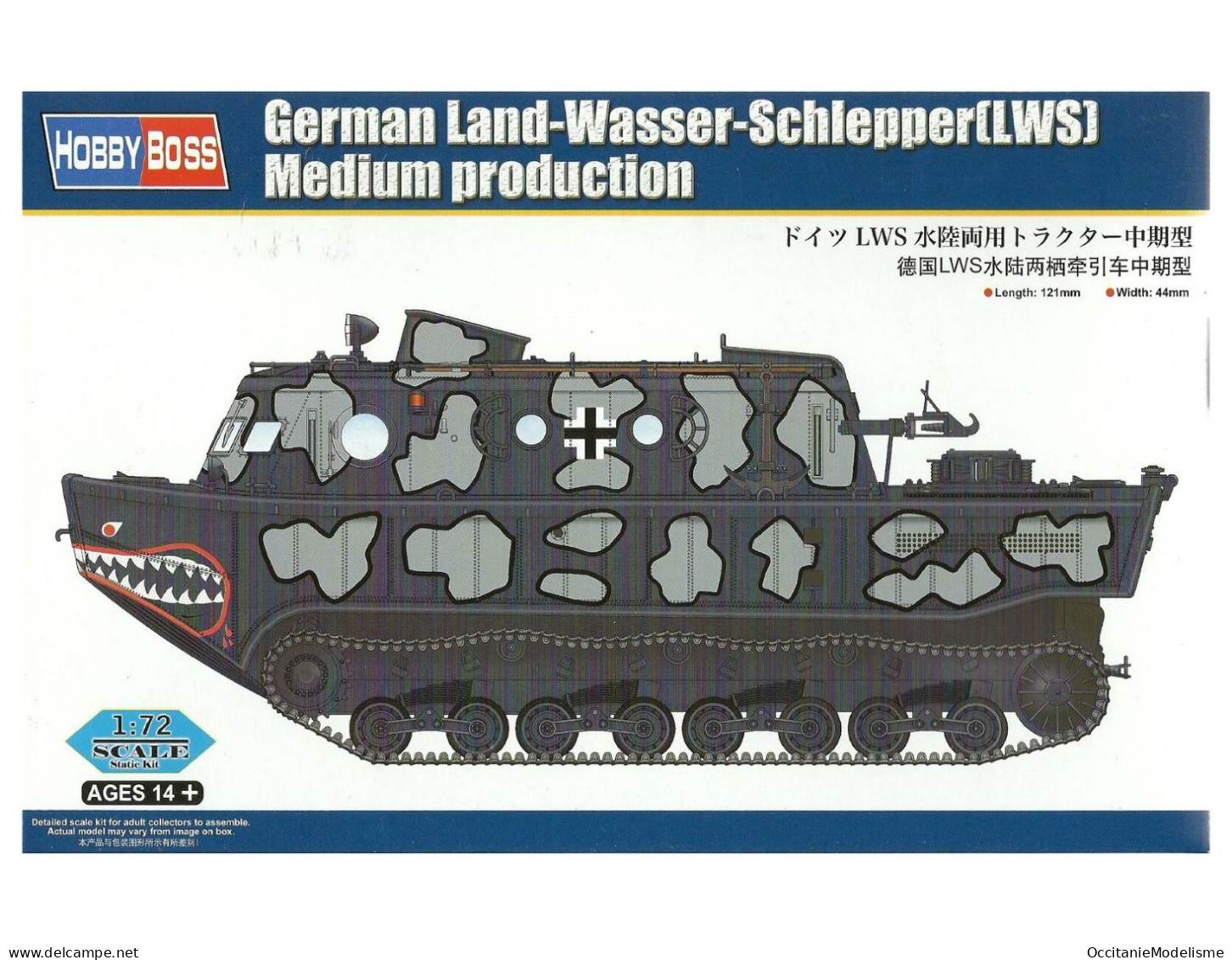 HobbyBoss - Char German Land-Wasser-Schlepper (LWS) Medium Production Maquette Kit Plastique Réf. 82919 Neuf NBO 1/72 - Véhicules Militaires