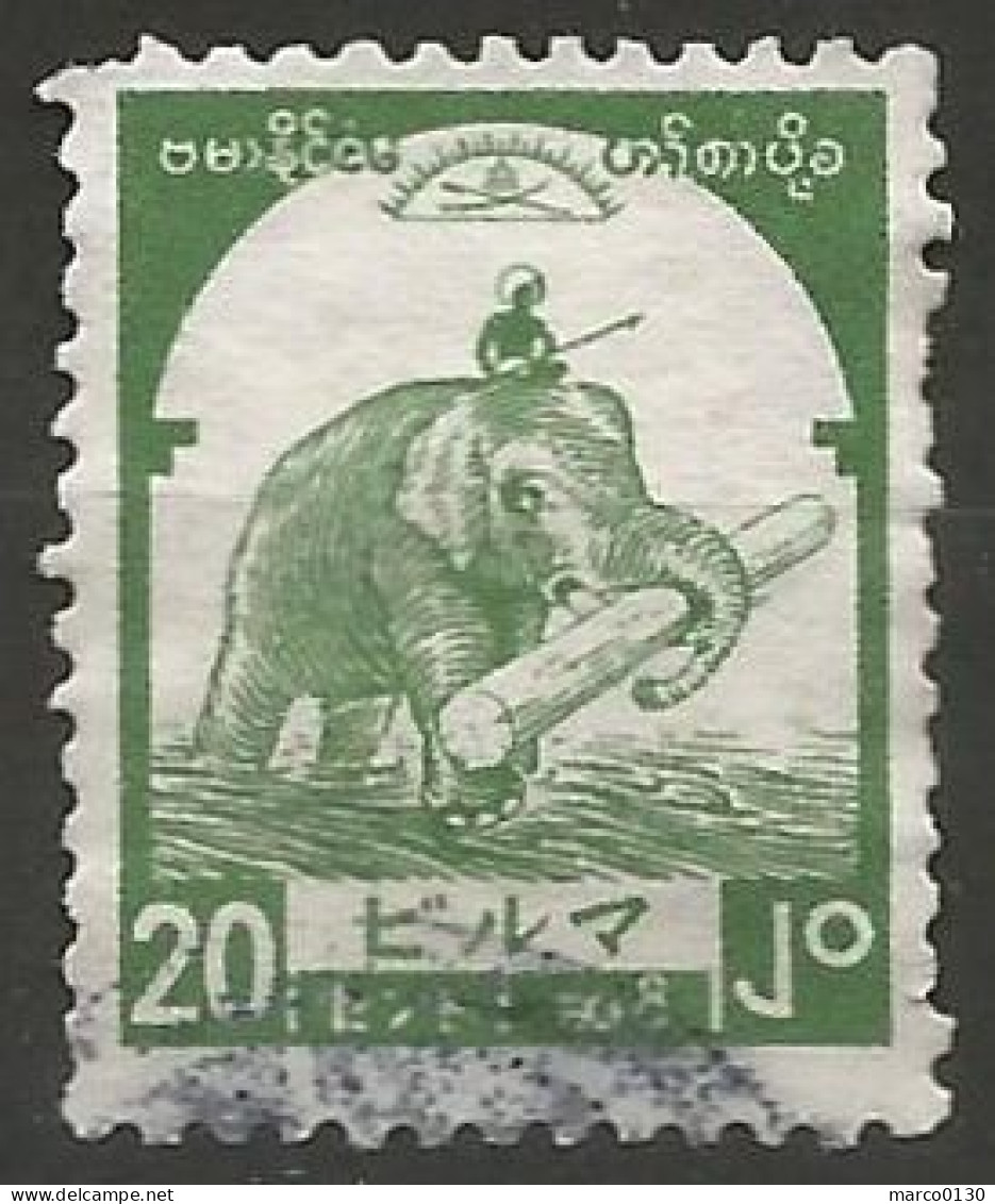 BIRMANIE / OCCUPATION JAPONAISE N° 42 OBLITERE - Birmania (...-1947)