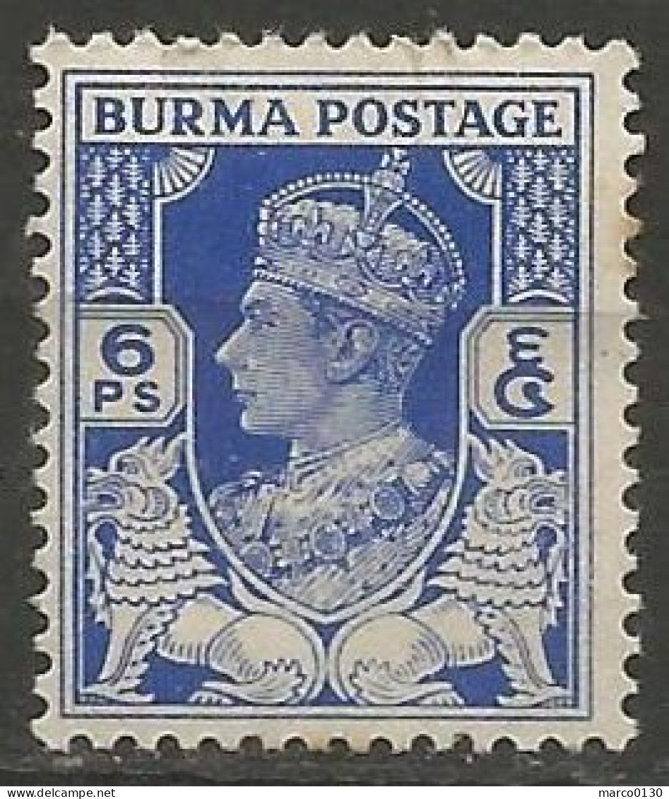 BIRMANIE / DOMINION BRITANNIQUE  N° 20 NEUF Avec Charnière - Birma (...-1947)