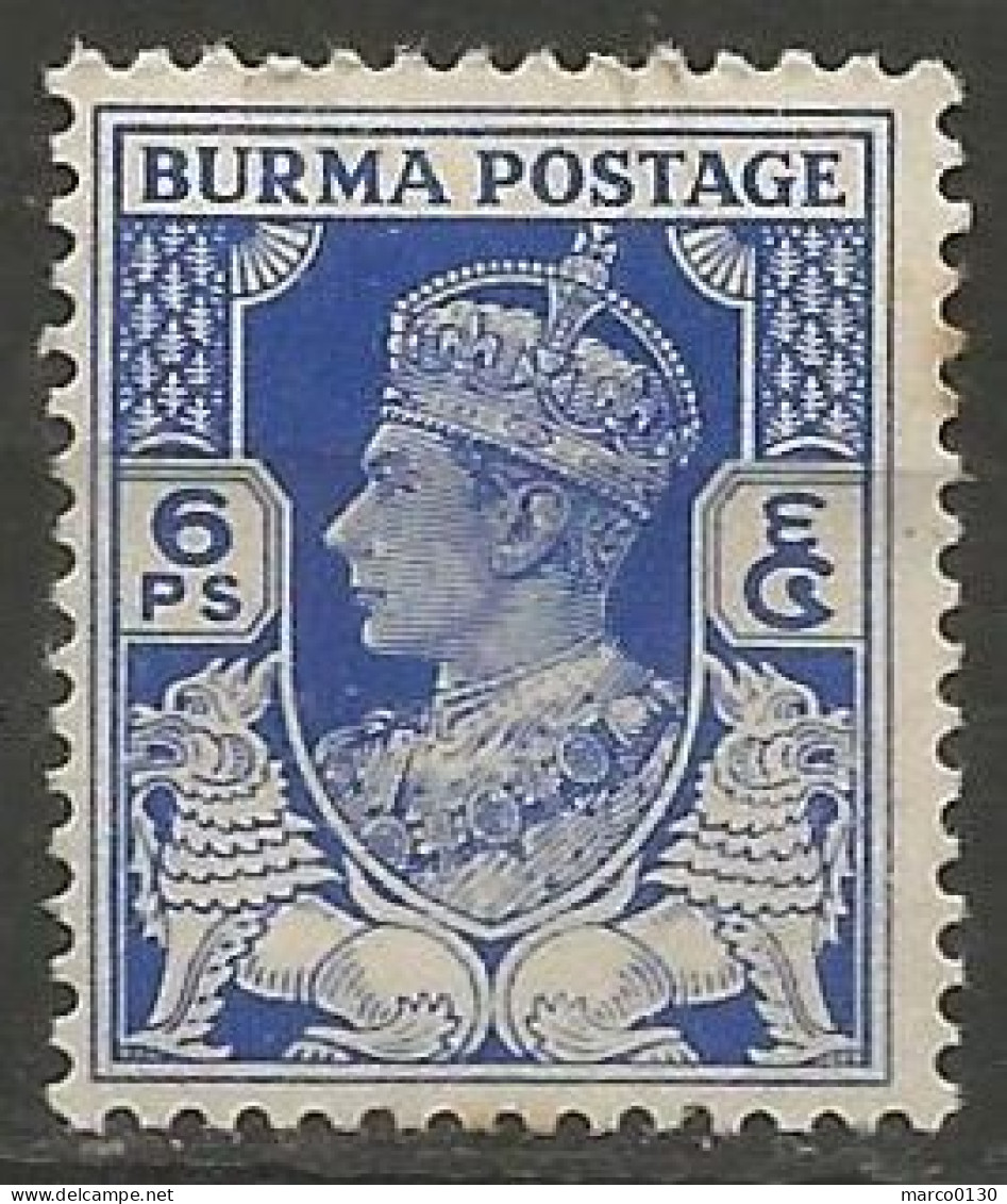 BIRMANIE / DOMINION BRITANNIQUE  N° 20 NEUF Avec Charnière - Birmania (...-1947)