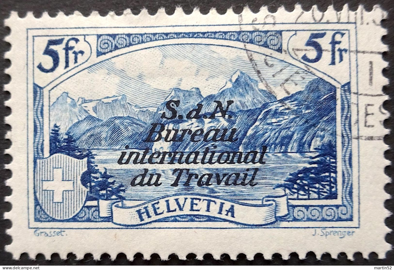 Dienst IV S.d.N. Bureau International Du Travail BIT 1928: Zu 29 Mi 30 ⊙ GENÈVE 20.VIII. SOCIETÉ NATIONS (Zu CHF 130.00) - Service