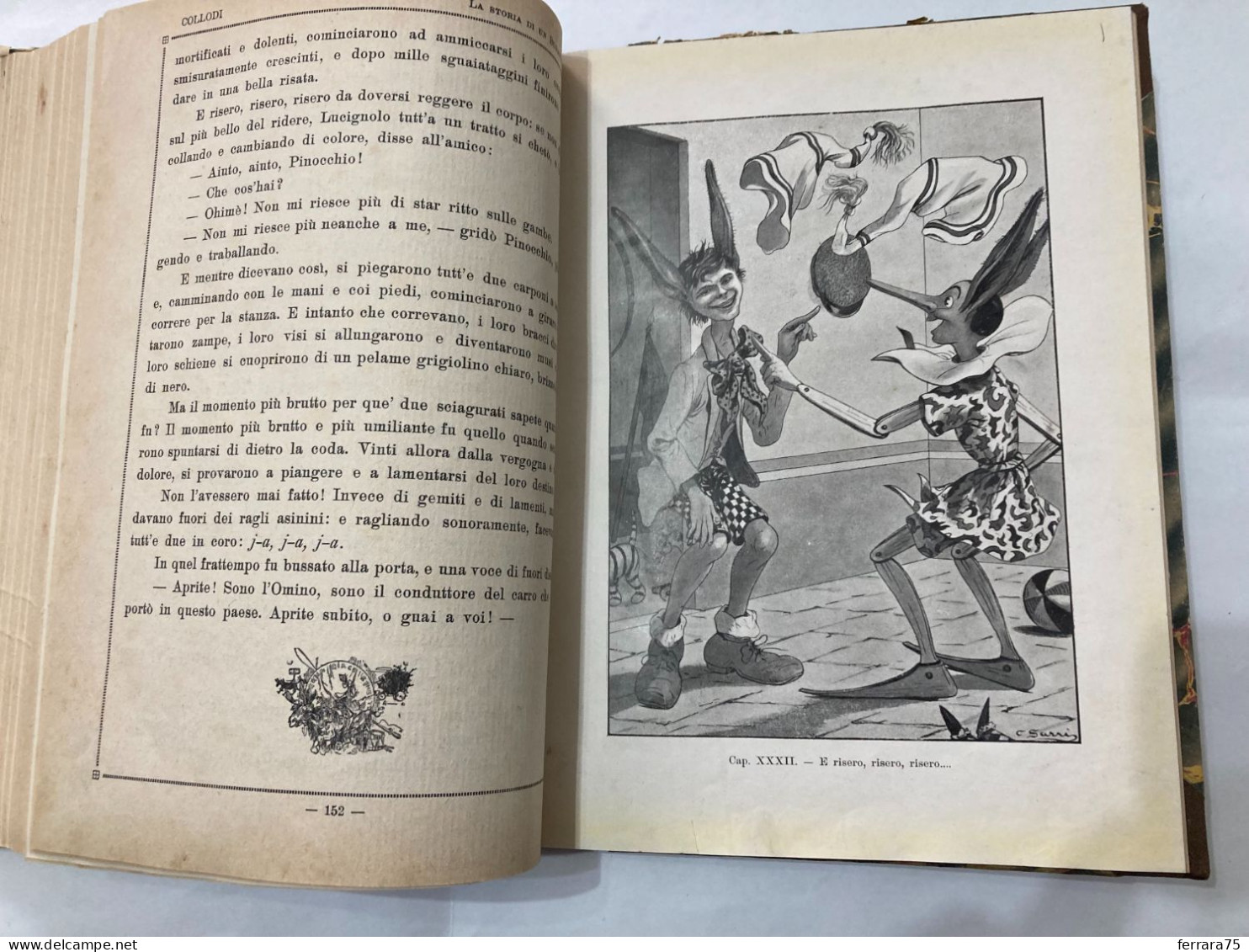 LE AVVENTURE DI PINOCCHIO- DISEGNI DI C. SARRI TOPPI 1923 -CON DIFETTO.