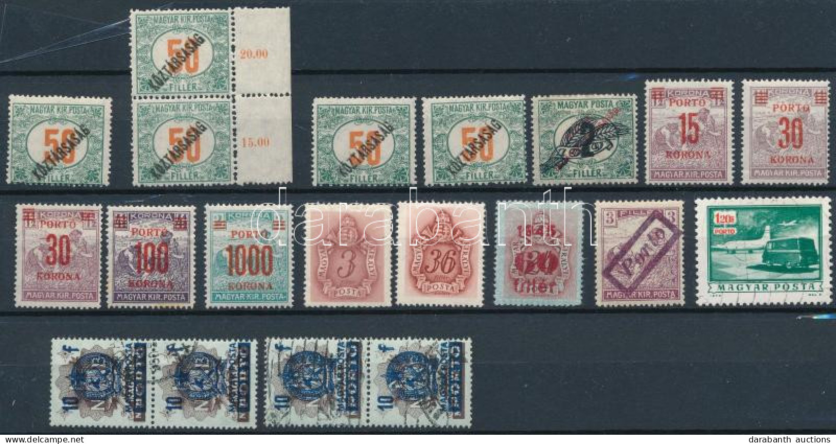 **, (*), *, O 1903-1973 Magyar Portó Bélyegek Berakólapon / Hungarian Postage Due Stamps 1903-1973 - Andere & Zonder Classificatie