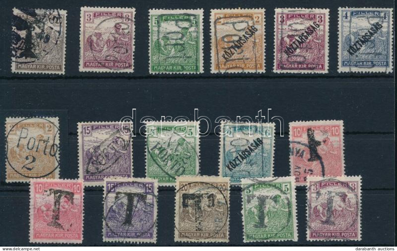 (*), O 16 Db Szükségportó Bélyeg / Auxiliary Postage Due Stamps - Altri & Non Classificati