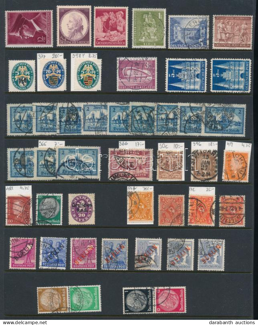 *, O Németország 1930-1948 46 Db Bélyeg és 3 Db Alkalmi Levél / Levelezőlap 2 Berakólapon / Germany 1930-1948 46 Stamps  - Sonstige & Ohne Zuordnung