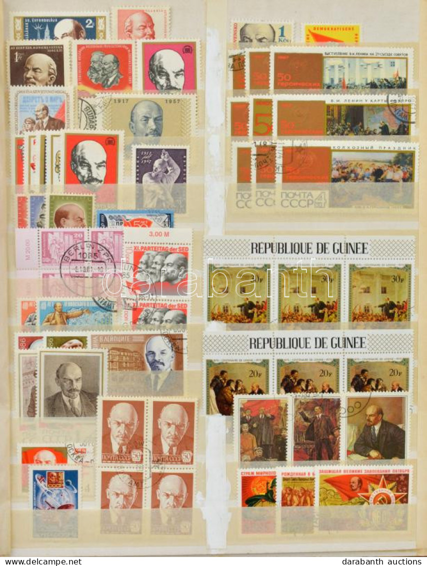 **, *, O Hatalmas Lenin Gyűjtemény 10 Lapos Berakóban, Benne Sorok, Blokkok, Rengeteg FDC, CM / Lenin Collection In Stoc - Other & Unclassified