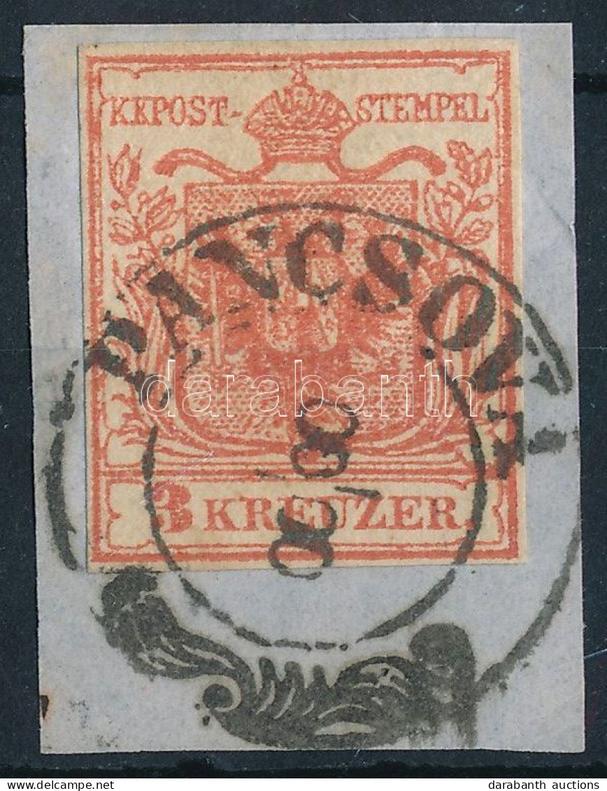 1850 3kr HP I. Liliputi Vágás / Type HP I. Cut Tight "PANCSOVA" - Otros & Sin Clasificación