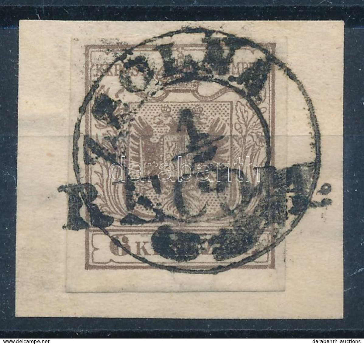 1850 6kr HP Ia. Kivágáson / On Cutting "ZSOLNA" + "RECOM" Signed: Ferchenbauer (ex Demuth) - Other & Unclassified