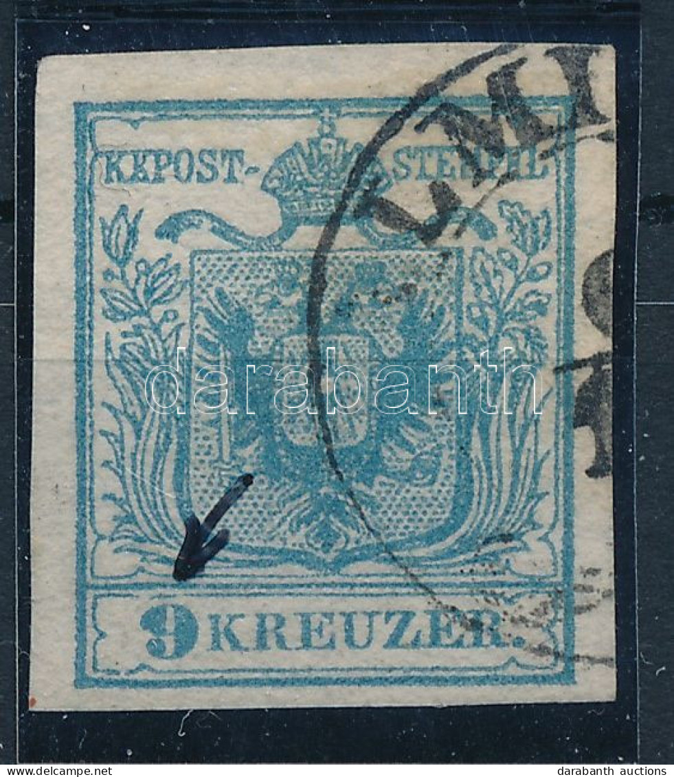 O 1850 9kr Lemezhibával / Plate Flaw "(HA)LMI" - Altri & Non Classificati