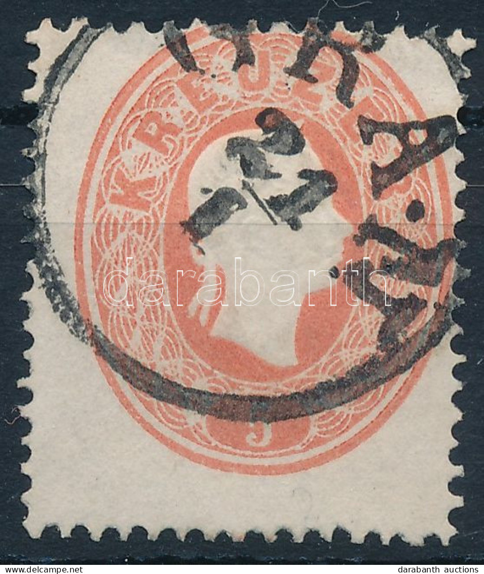 O 1861 5kr Látványosan Elfogazva / Shifted Perforation "GRAN" - Sonstige & Ohne Zuordnung