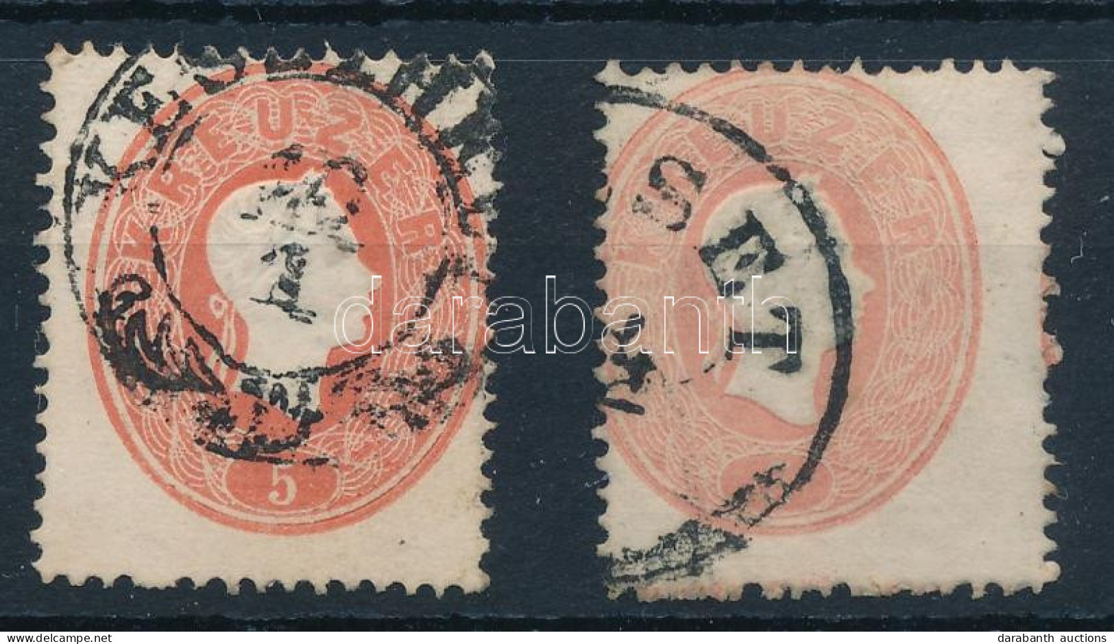 O 1861 2 X 5kr Elfogazva / Shifted Perforation - Andere & Zonder Classificatie