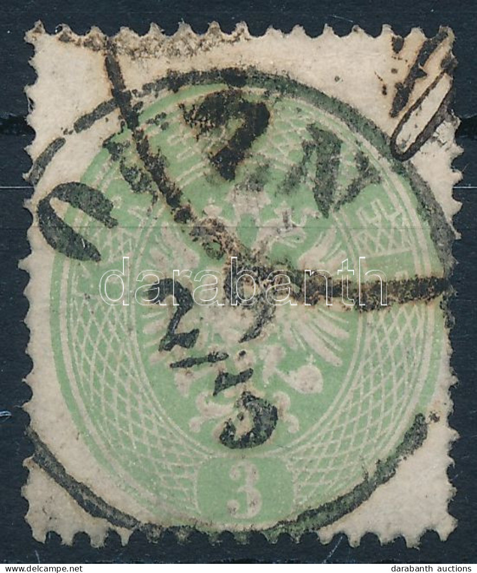 O 1863 3kr Zöld / Green "OFEN" - Andere & Zonder Classificatie