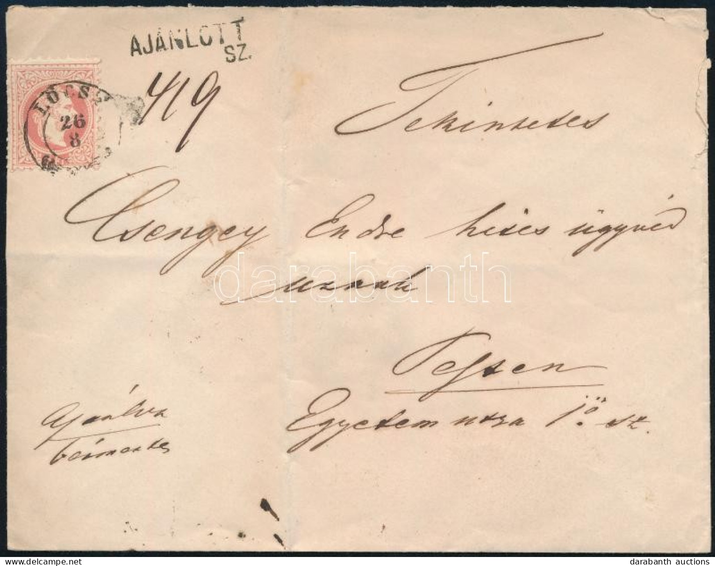 ~1867 3 X 5kr Ajánlott Levélen / On Registered Cover "LŐCSE" - Pest - Other & Unclassified