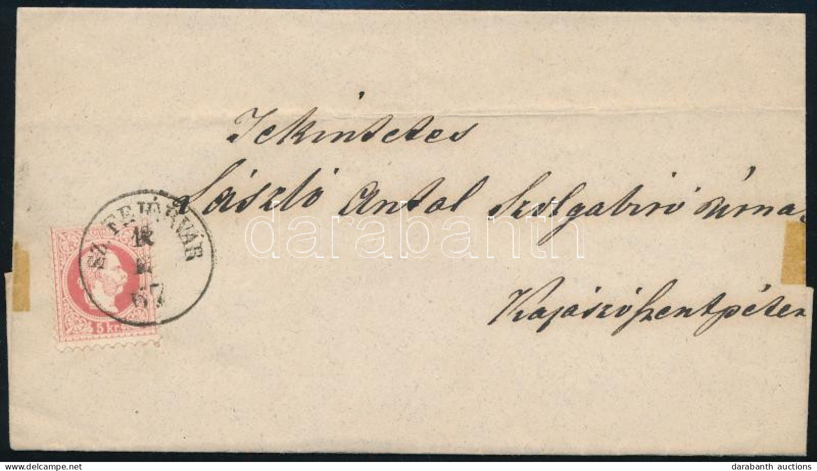 1867 5kr Levélen / On Cover "SZ. FEHÉRVÁR" - Otros & Sin Clasificación