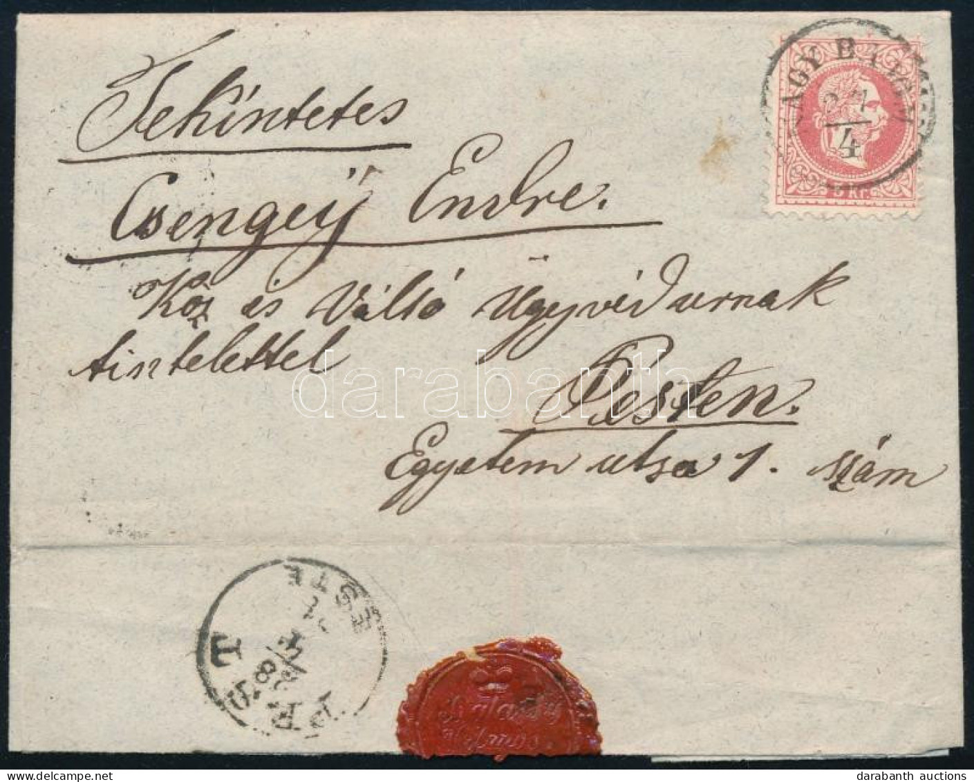 1871 5kr Levélen / On Cover "NAGY BAJOM" - Pest - Altri & Non Classificati