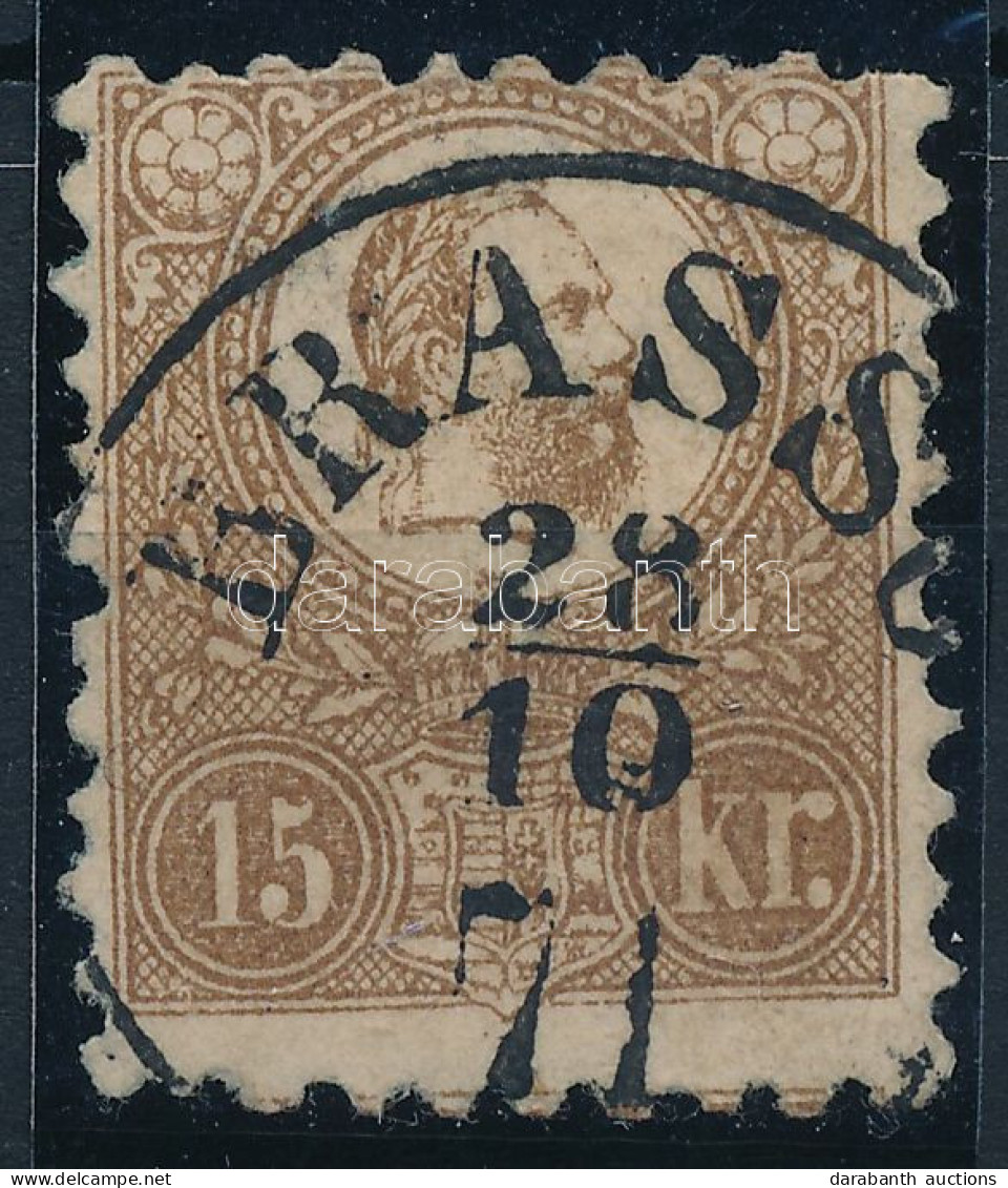 O 1871 Kőnyomat 15kr Képbe Fogazva (35.000) / Mi 5 Shifted Perforation "BRASSÓ" - Other & Unclassified