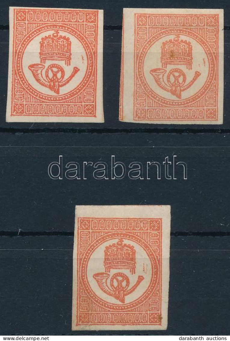(*) 1871 3 Db Hírlapbélyeg / Newspaper Stamps - Autres & Non Classés