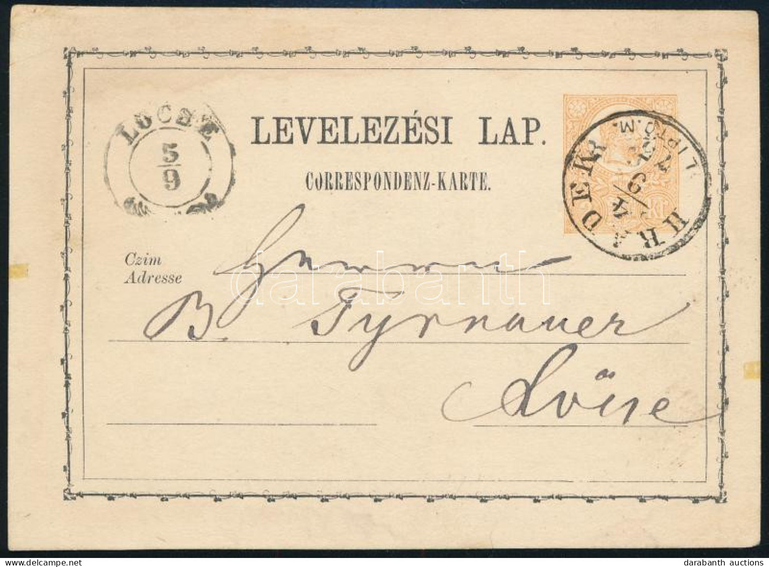 1873 2kr Díjjegyes Levelezőlap / PS-card "HRADEK / LIPTÓ M." - Lőcse - Other & Unclassified