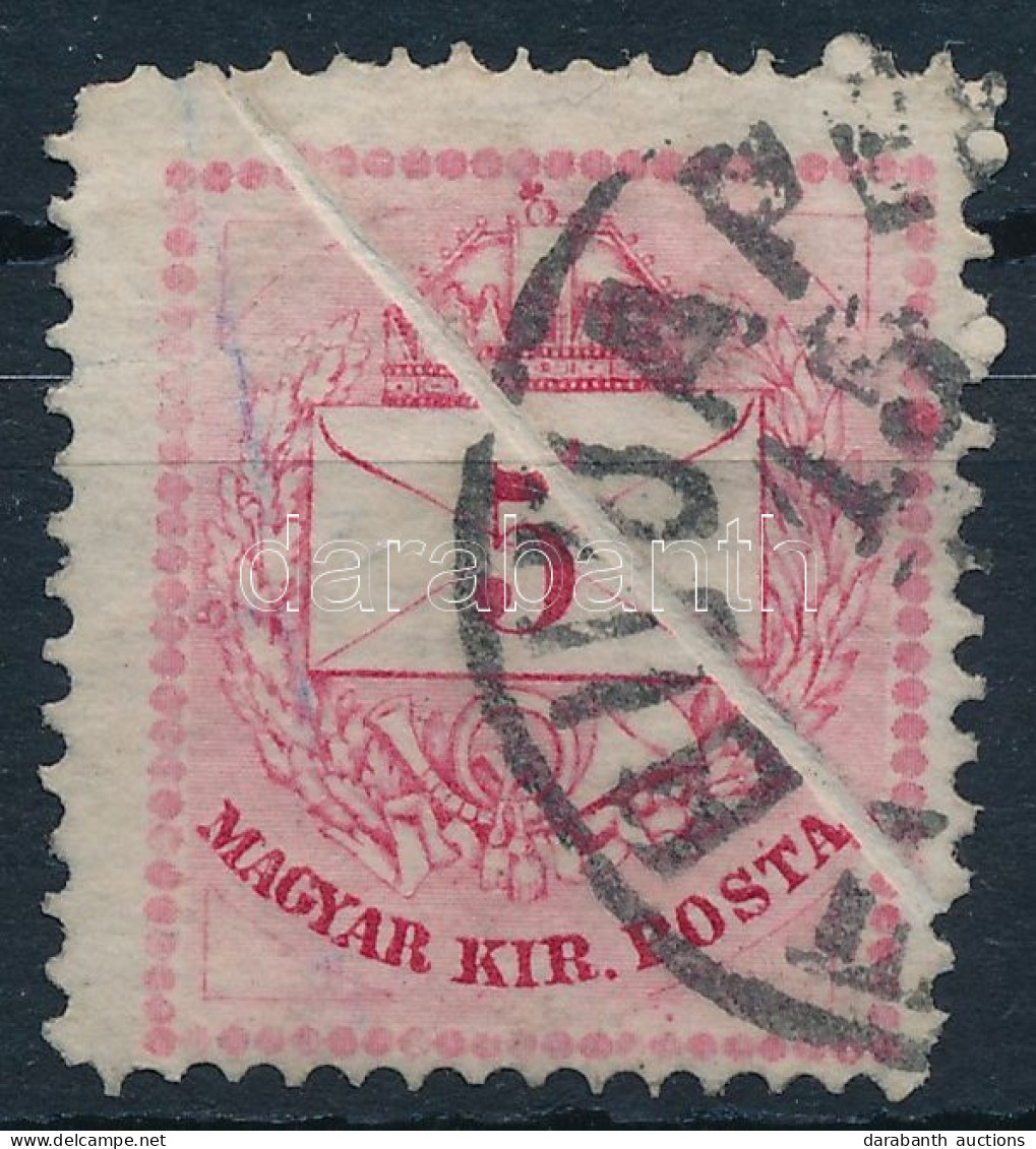 O 1874 5kr Szép Papírránccal / Paper Crease - Other & Unclassified