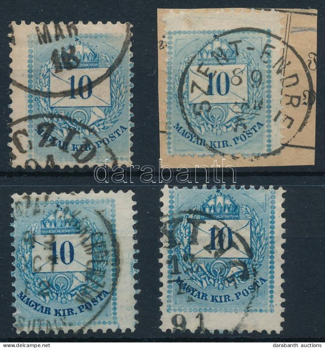 O 1881 4 Db 10kr Elfogazva / Shifted Perforation - Other & Unclassified