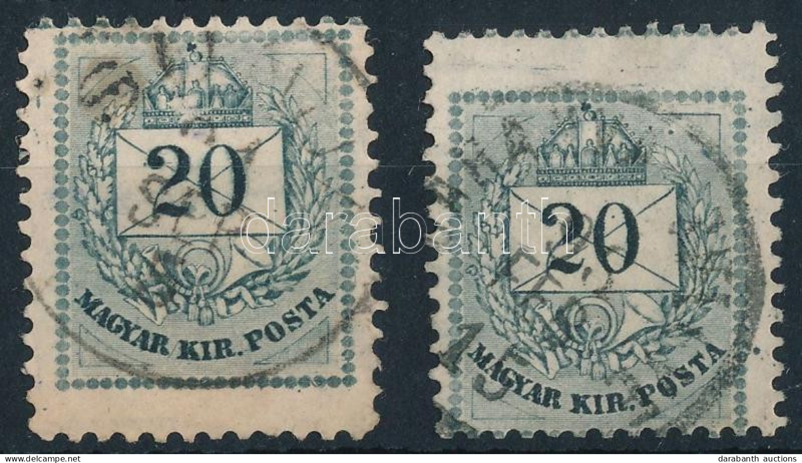 O 1881 2 Db 20kr Elfogazva / With Shifted Perforation - Other & Unclassified