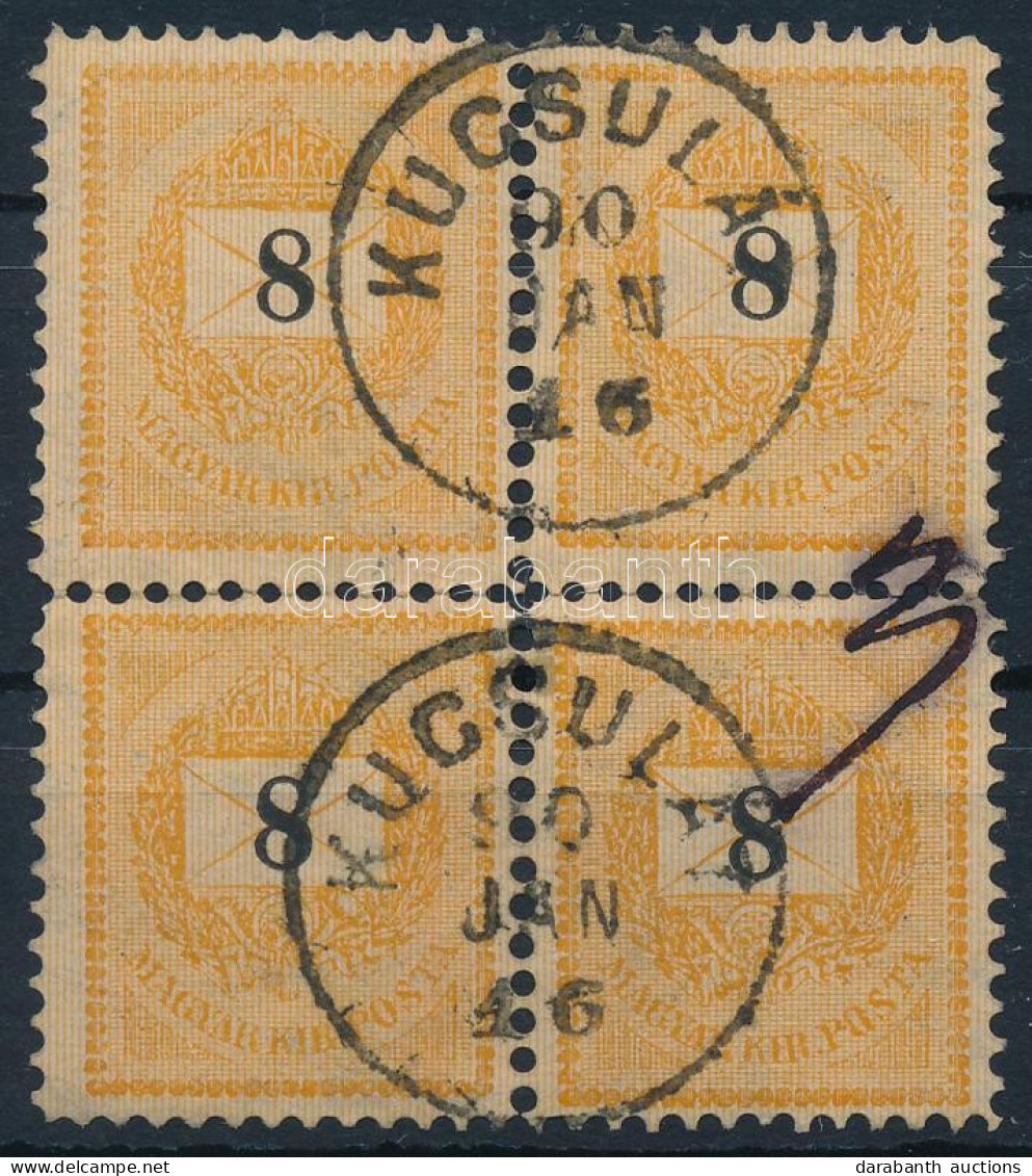 O 1888 8kr Négyestömb / Block Of 4 "KUCSULÁT" - Other & Unclassified