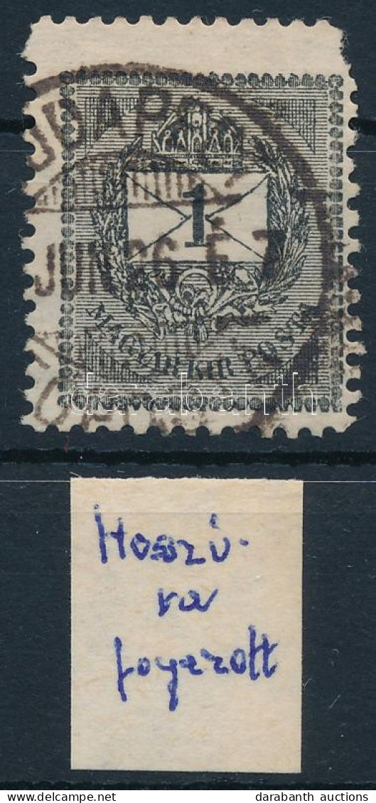 O 1889 1kr Hosszúra Fogazva / Shifted Perforation - Sonstige & Ohne Zuordnung