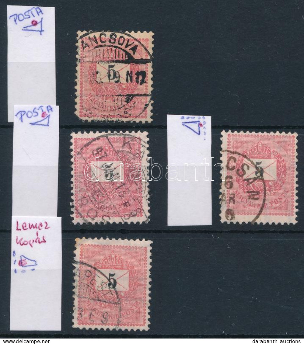 O 1889 4 Db 5kr Lemezhibákkal / Plate Flaw - Other & Unclassified