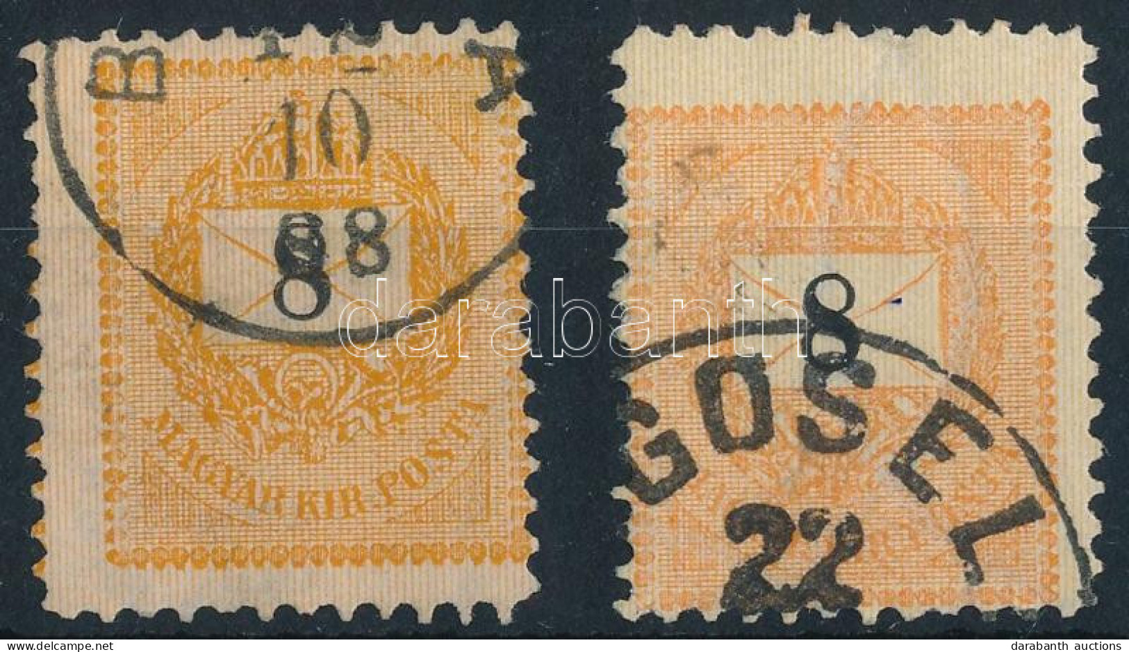 O 1889 2 Db 8kr Elfogazva / With Shifted Perforation - Other & Unclassified