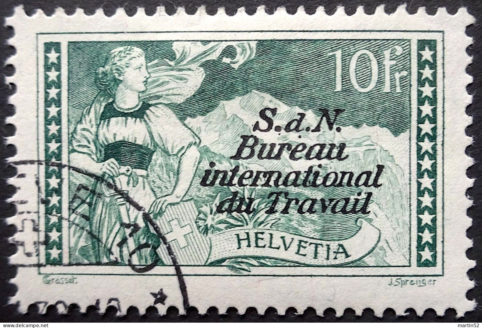 Dienst IV S.d.N. Bureau International Du Travail BIT 1930: Zu 30 Mi 31 ⊙ GENÈVE ?.X.30 SOCIETÉ NATIONS (Zu CHF 270.00) - Servizio