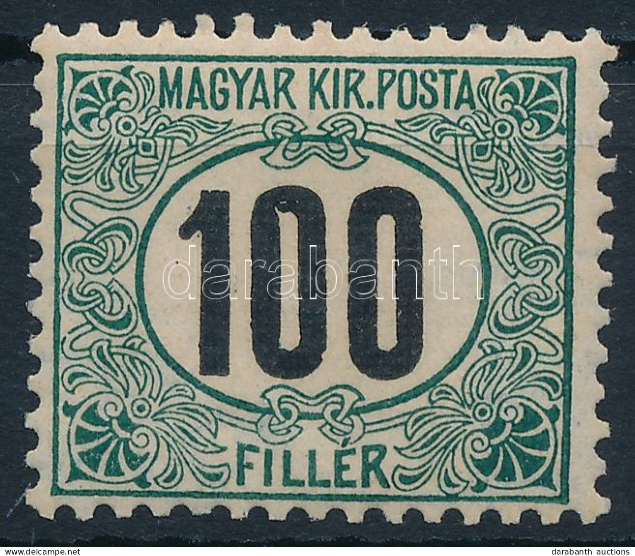 ** 1903 Zöldportó (I.) 100f 3-as Vízjelállás / Mi 9 Watermark Position: 3 - Other & Unclassified