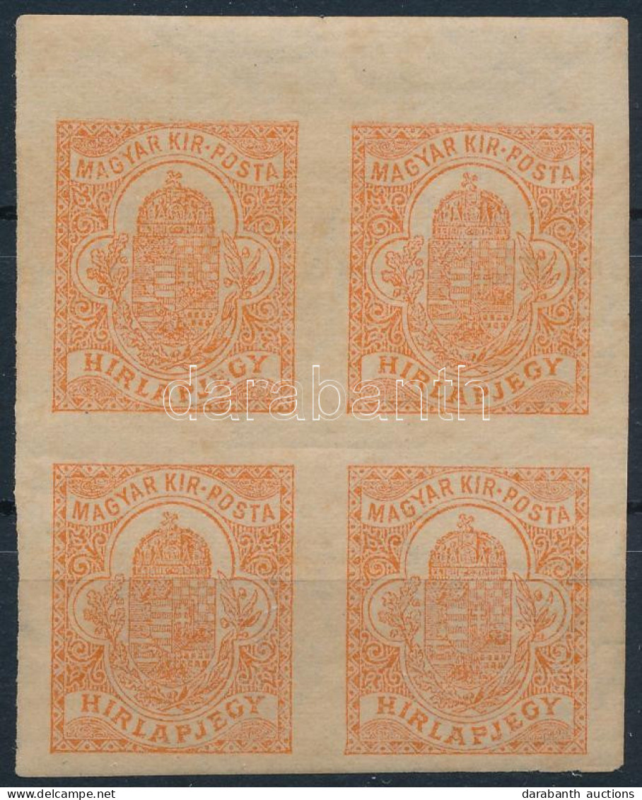 **, * 1904 Hírlapbélyeg Négyestömb / Newspaper Stamp Block Of 4 - Autres & Non Classés