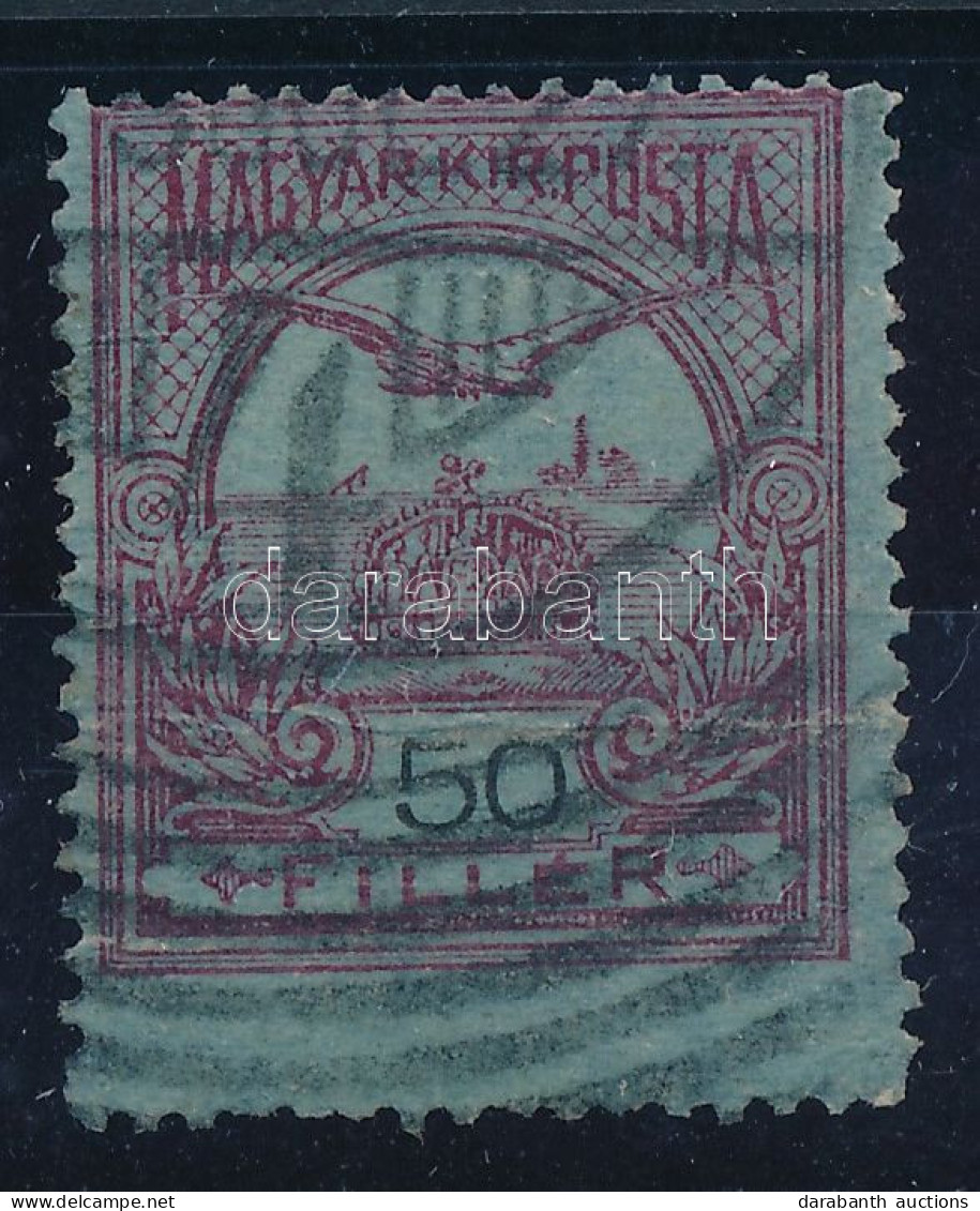 O 1913 Turul 50f Hosszúra Fogazva / Shifted Perforation - Other & Unclassified