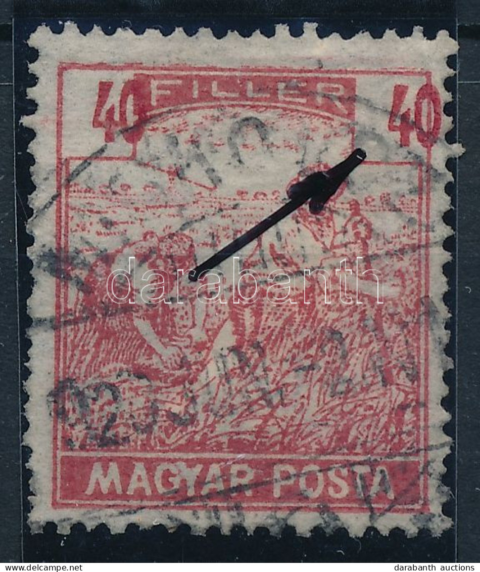 O 1919 Magyar Posta 40f Elcsúszott értékszámmal / Mi 316 Shifted Numbrs - Other & Unclassified