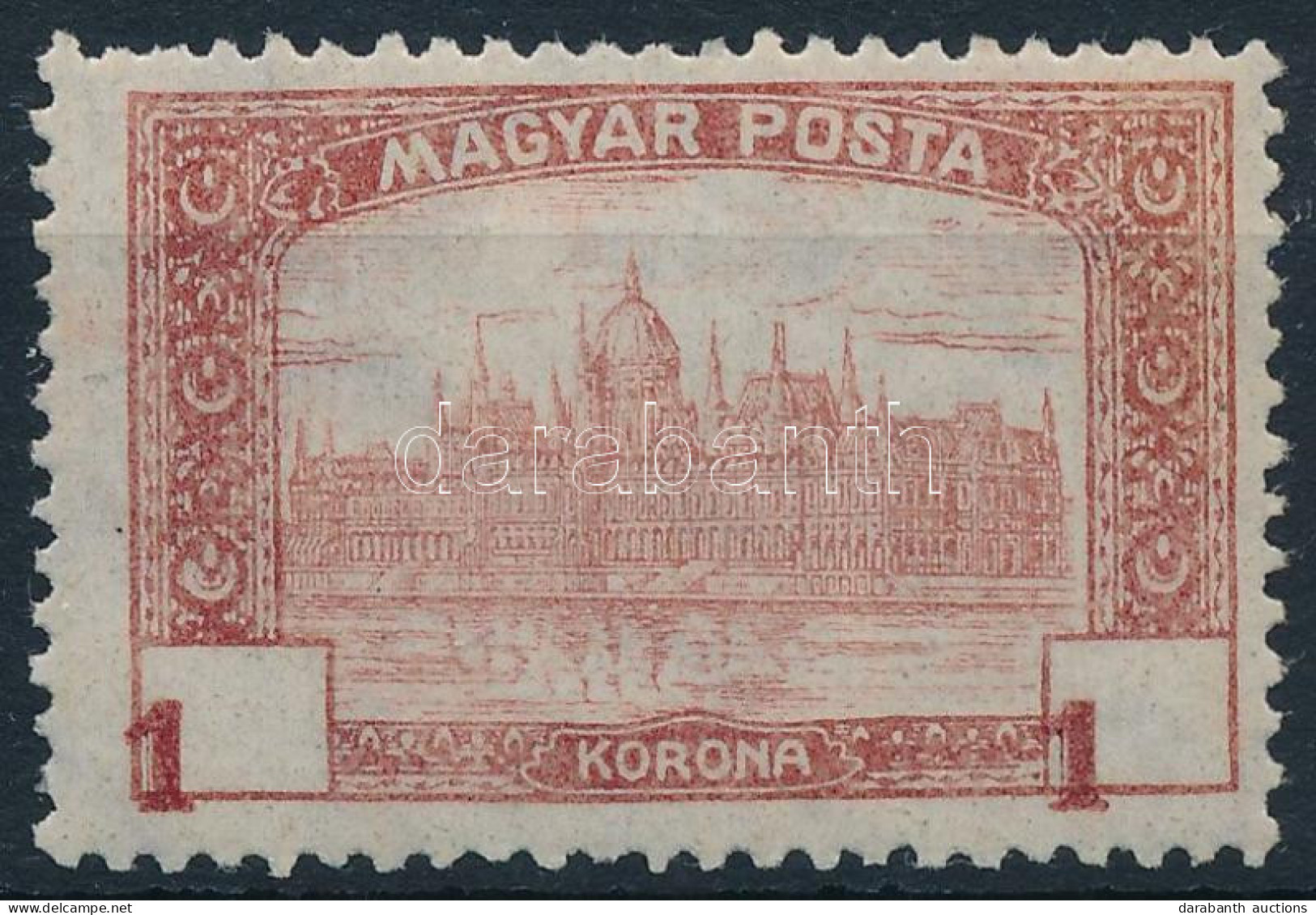 * 1919 Magyar Posta 1K Elcsúszott értékszámokkal / Mi 254 Shifted Numbers - Other & Unclassified