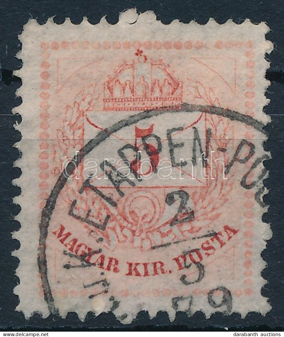 O 1879 Provizórikus Magyar Postabélyeg Használat Bosznia Hercegovinában 1874 Színes Számú 5kr (50.000) / Provisional Usa - Autres & Non Classés