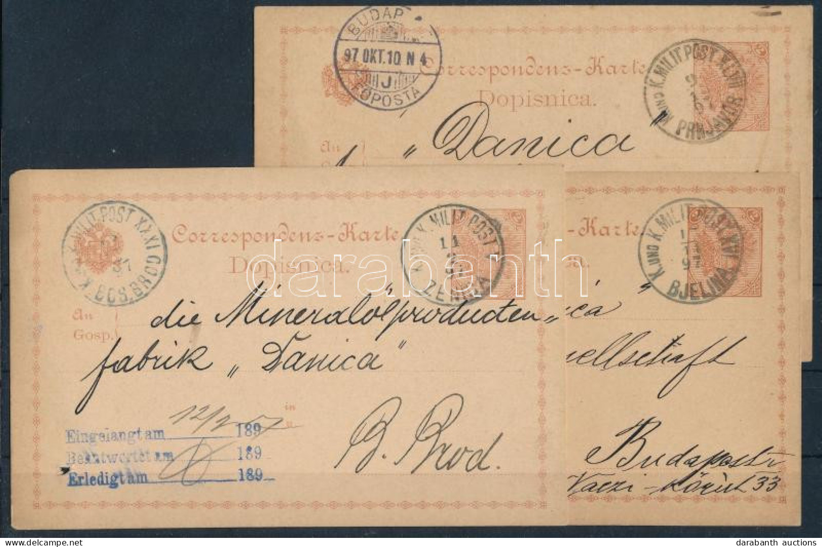 1897 3 Db Díjjegyes Levelezőlap / 3 PS-cards - Autres & Non Classés